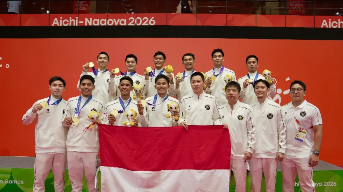 Penuh Emosional, Indonesia Berhasil Raih Emas Pertama Asian Games 2026 dari Bulu Tangkis
